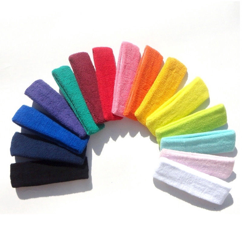 Băng đô cotton co giãn thấm hút mồ hôi dùng trong luyện tập thể thao cho nam/nữ