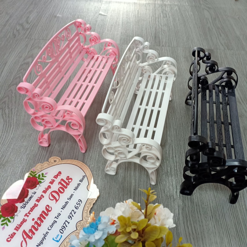 Đồ Chơi Ghế Công Viên Animedolls 638 NCT Dài 22cm Rộng 10cm Cao 16cm Cho Búp Bê Chụp Ẩnh ,Trưng Bày