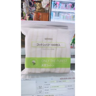 Bông tẩy trang miniso 180m