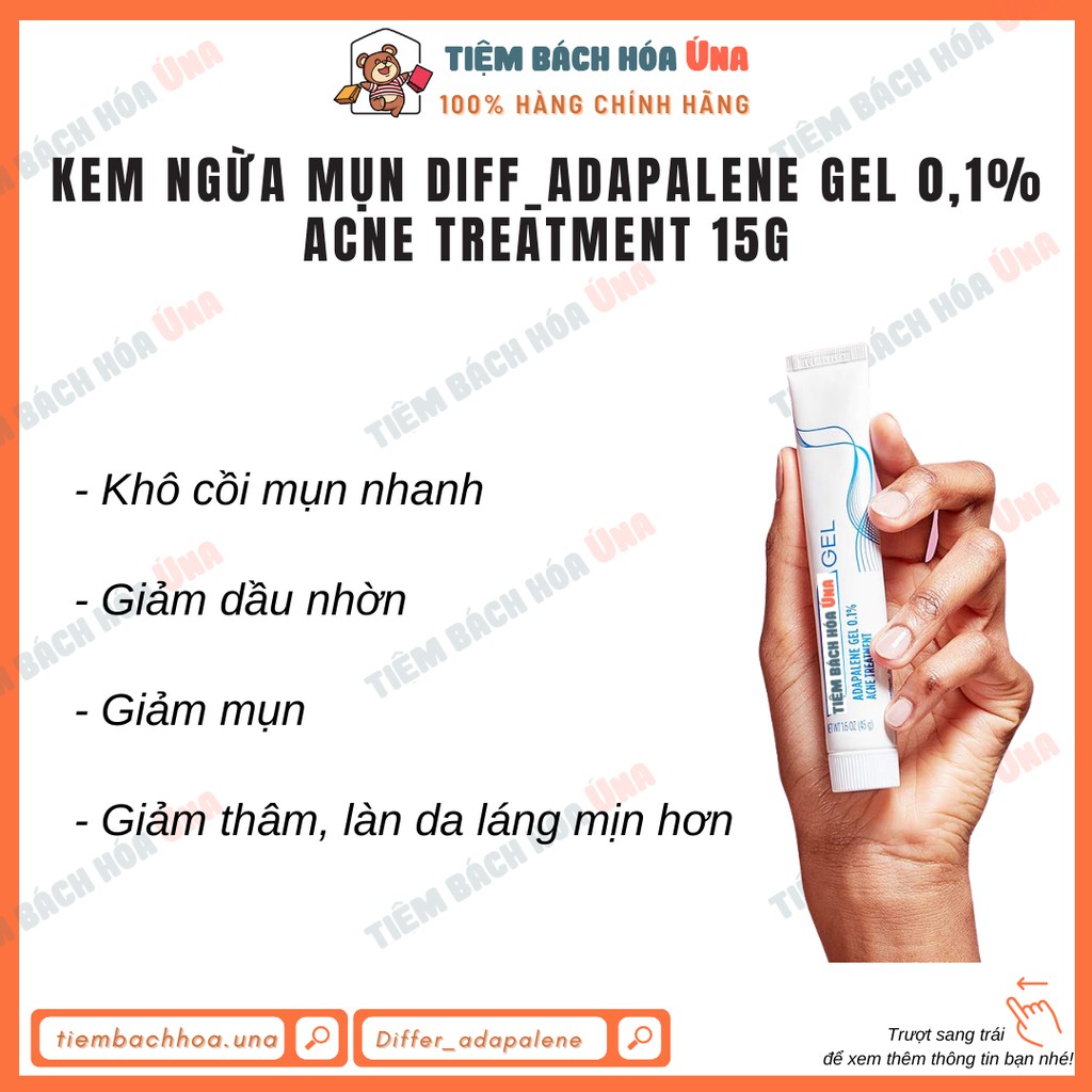 Gel giảm mụn Differi Adapalene Gel 0.1% Acne Treatment