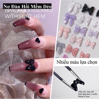Nơ Thạch Pha Lê Resin - Đàn Hồi Mềm Dẻo Ôm Phom Móng NZ09