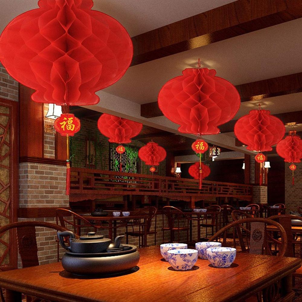 YIYU Lồng Đèn Treo Trang Trí Năm Mới Phong Cách Trung Hoa