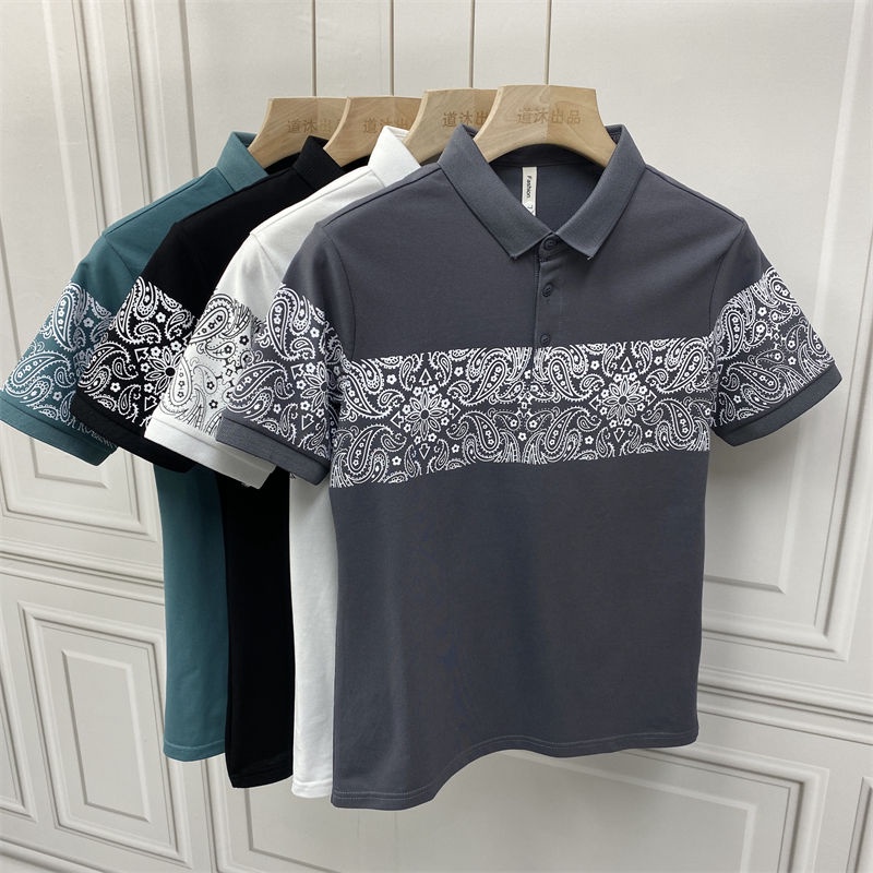 Áo Thun polobaju Tay Ngắn In Họa Tiết Thời Trang Mùa Hè Cho Nam