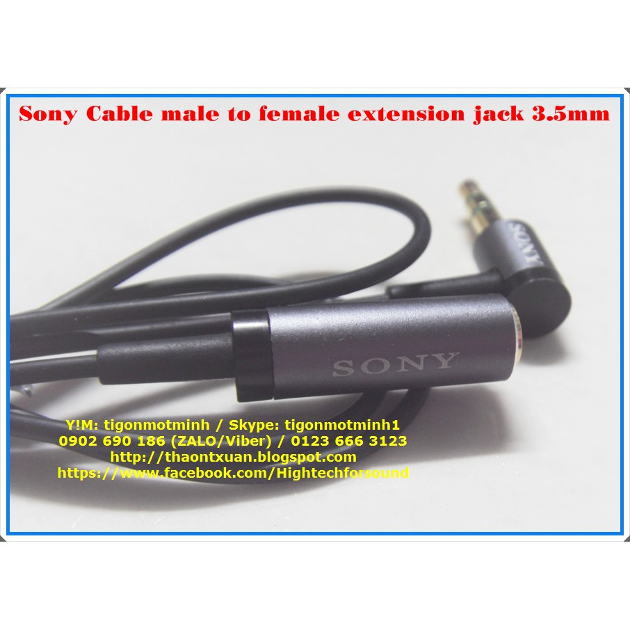 Cáp nối dài tai nghe 3.5mm Sony 1m