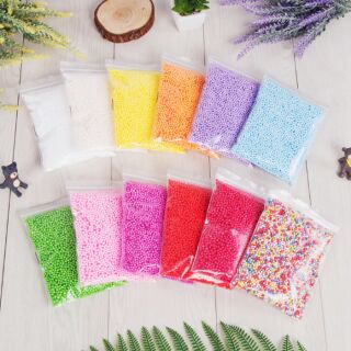 GÓI HẠT XỐP NHIỀU MÀU ĐÓNG TÚI ZIP - HẠT LÀM SLIME - HẠT XỐP GÓI QUÀ