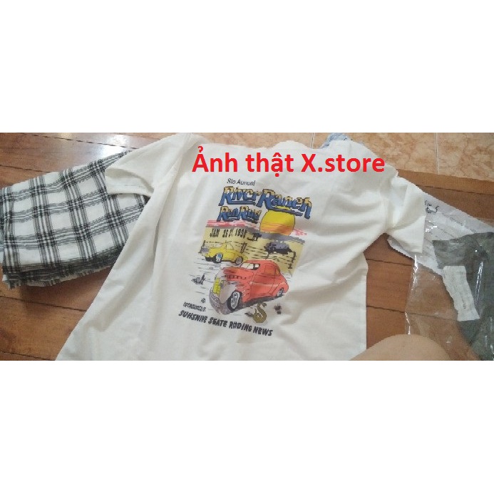 Set Bộ Ô Tô Gồm Áo Thun Tay Lỡ + Quần Ống Suông Unisex X.store Có Ảnh Thật + Đánh Giá 125