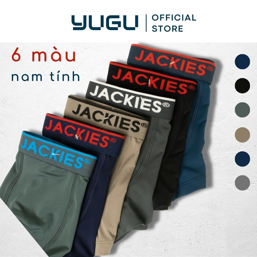 Quần lót đùi nam thun lạnh JACKIES H07 - YUGU - quần boxer nam thun lạnh cao cấp nhiều màu chính hãng, 1 chiếc, che tên