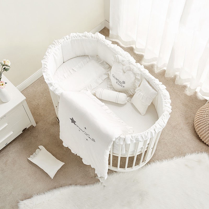 Quây Cũi Cotton Cho Bé Sử Dụng Cho Nhiều Loại Cũi Có Màn hoặc Không Màn