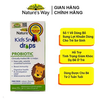 Nature's Way Kids Smart Drops Probiotic - Bổ Sung Men Vi Sinh Cho Bé Từ 2 Tuần Tuổi