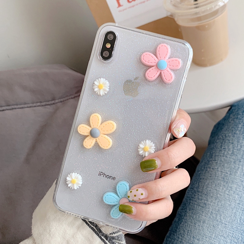 Ốp lưng iphone 3d Hoa kim tuyến (hình nổi) 6/6s/6plus/7/8/7plus/8plus/x/xs/xs max/11/11promax - Awifi Case C4-2 | BigBuy360 - bigbuy360.vn