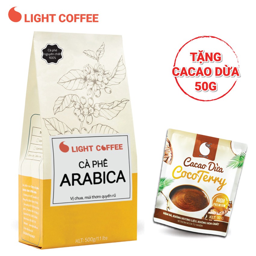Cà phê Light Coffee hạt Arabica 500G