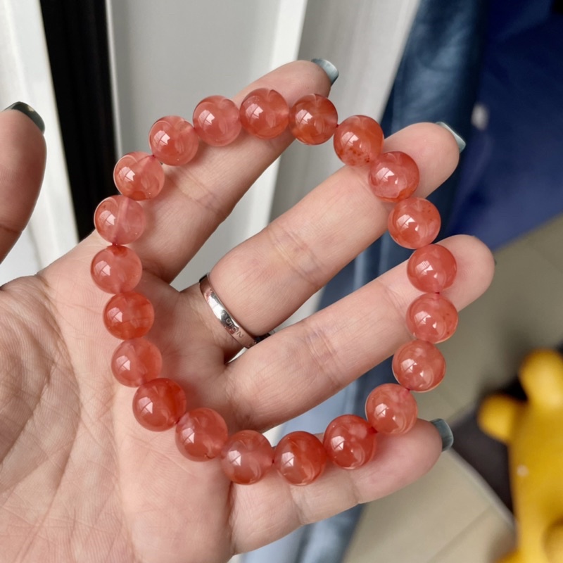 Vòng tay nam hồng bóng đẹp tươi xinh