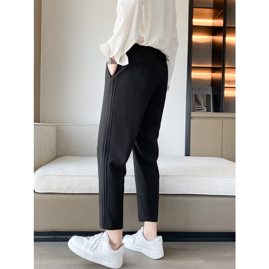 Quần âu nam ORIGIN hàn quốc cạp chun, dáng baggy dây rút, chất liệu co giãn 3 màu basic | BigBuy360 - bigbuy360.vn