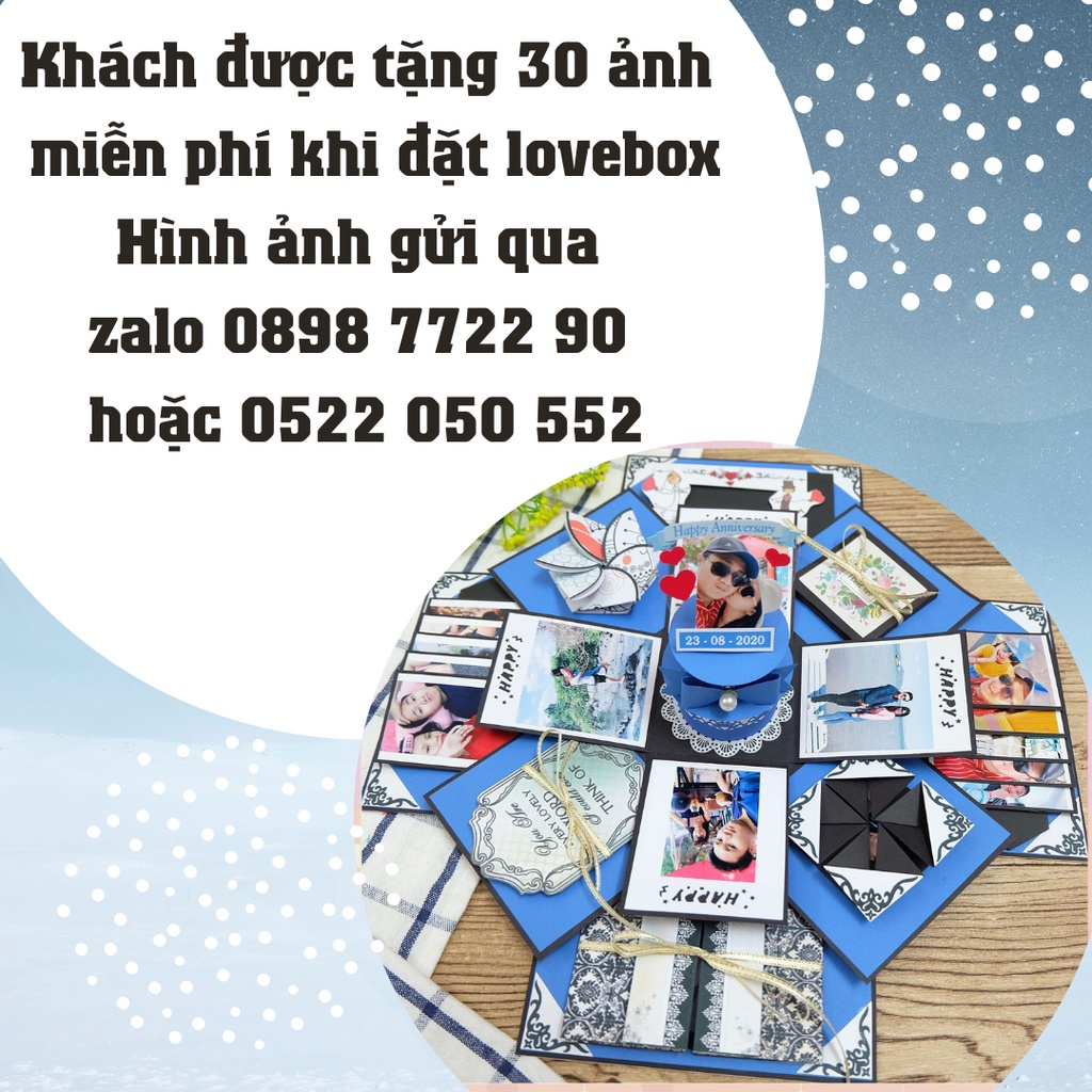 HỘP QUÀ LOVE BOX FREE IN HÌNH