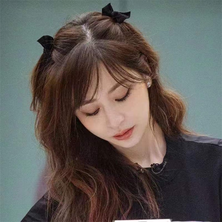 Kẹp Tóc Nhỏ Hình Nơ Nhung Phong Cách Thu Đông Mới 2022