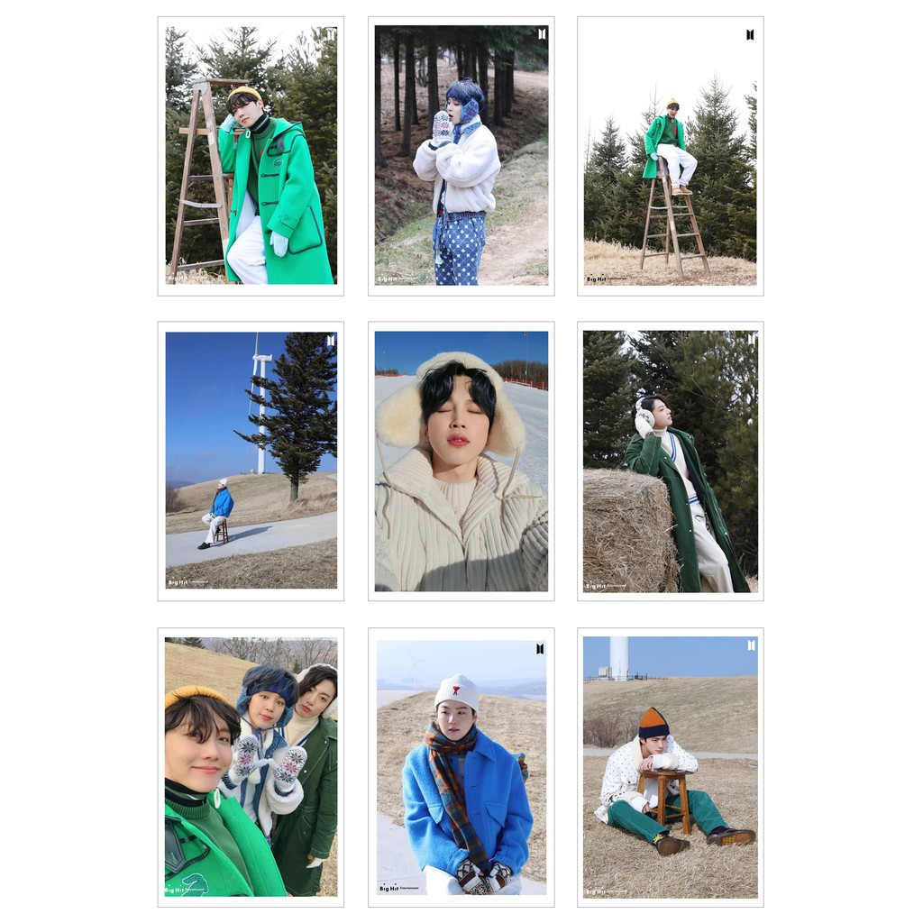 [Ép Lụa] Lomo Card 63 ảnh BTS -Winter Package 2021 Naver Dispatch