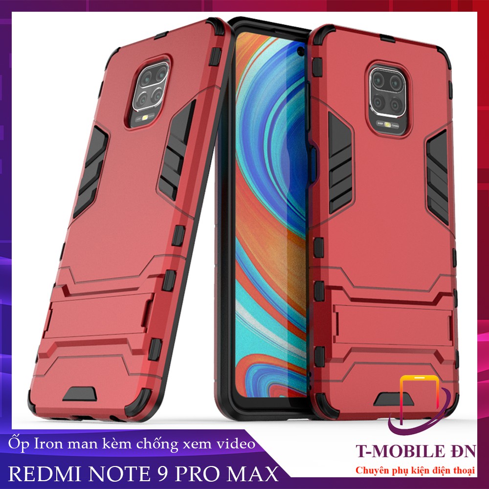 FREESHIP 50k_Ốp lưng Xiaomi Redmi Note 9s 10s 9 10 Pro Max IRON MAN chống sốc có giá đỡ