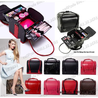 Cốp Quai Xách Da Đựng Mĩ Phẩm, Nail, Phun Xăm