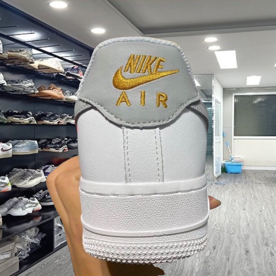 Giày thể thao AF1 vệt xám logo vàng full bill box 1.1 - Yabi_boutique