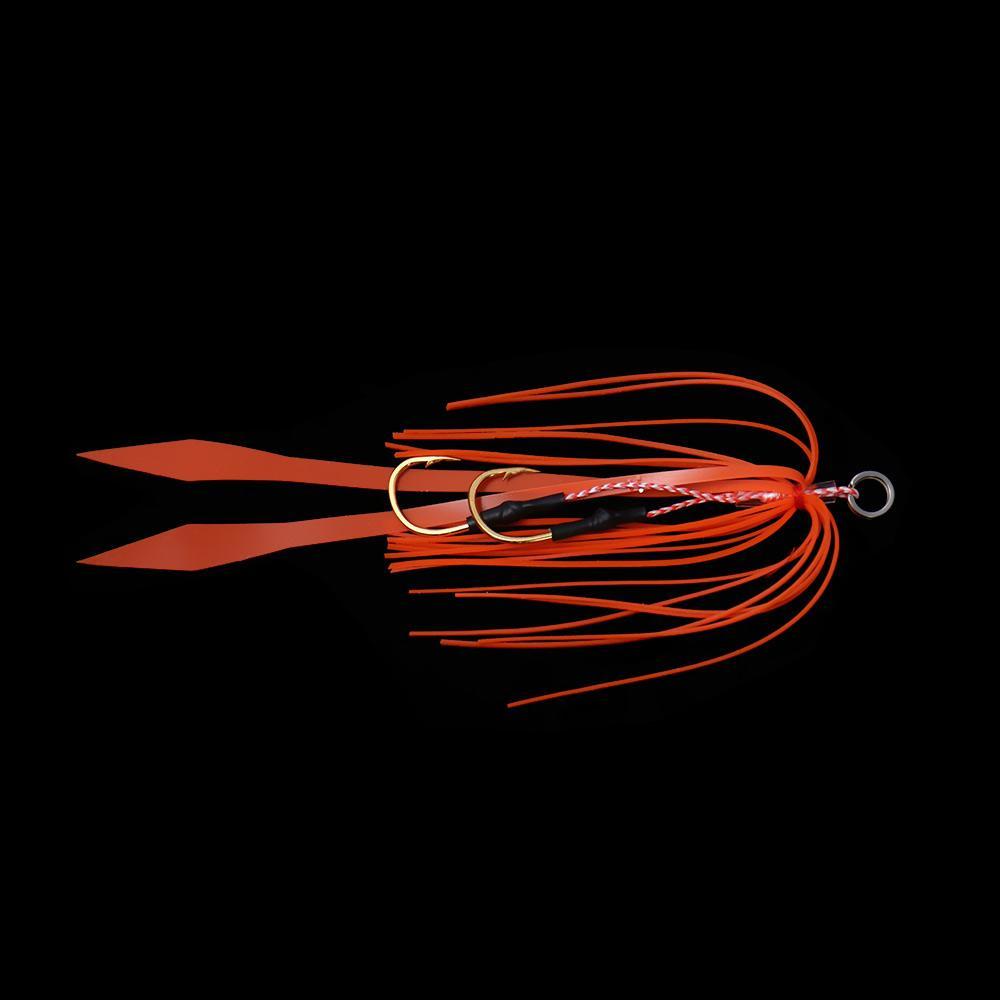 MUVAKO Bộ 3 Dây Móc Câu Cá Đôi Bằng Cao Su Silicone