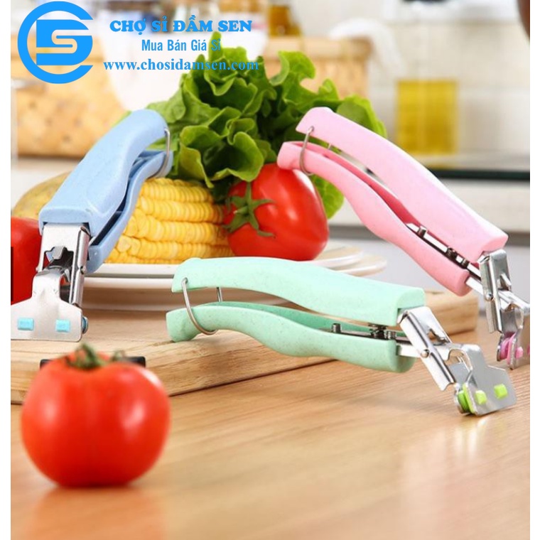 (CaoCấp nút đệm silicon)Kẹp Gắp Đồ Nóng, Đồ Hấp KIM LOẠI Thông Minh - Dụng Cụ Gắp Inox Có Lò Xo G309-Kepnong