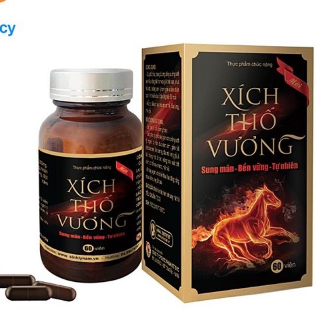 Xích Thố Vương - Giúp bổ thận, tráng dương, tăng cường sinh lực, hạn chế xuất tinh sớm ( Lọ 60 Viên)