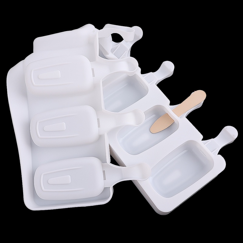 Khuôn Làm Kem Que 8 Ngăn Bằng Silicone Hình Oval DIY