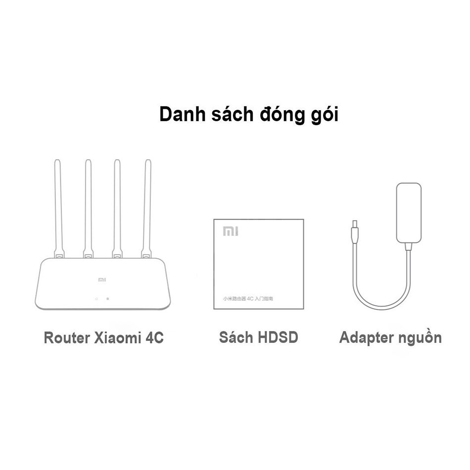 Bộ phát Wifi Xiaomi Router 4C RAM 64MB, 4 Ăng-ten, 300Mbps - Shop Điện Máy Center | BigBuy360 - bigbuy360.vn