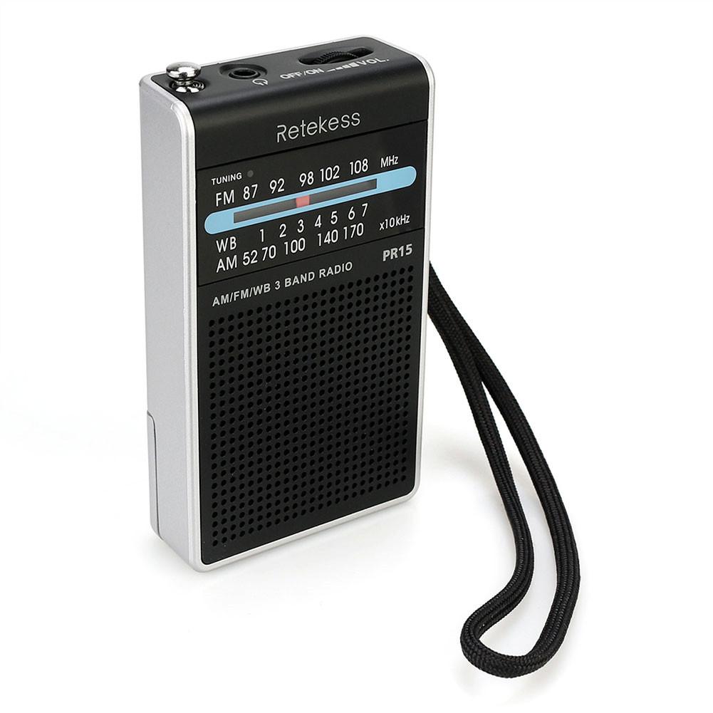 FM AM NOAA Điều chỉnh con trỏ Radio Đài cầm tay nhỏ Máy thu radio bỏ túi di động
