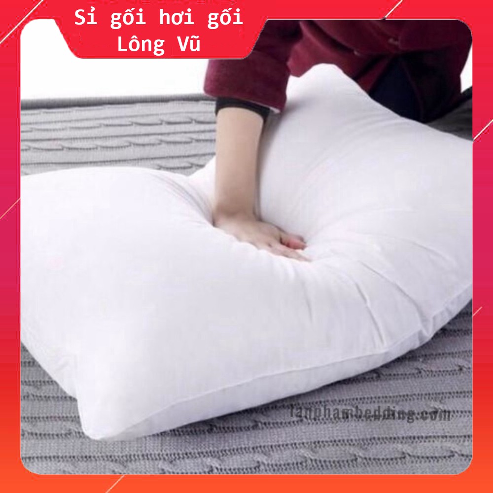 Gối nằm hơi cao cấp Lan Pham Bedding êm ái ( 100% bông  xịn ) mềm mịn phồng cao - Sỉ Gối Hơi Lông Vũ