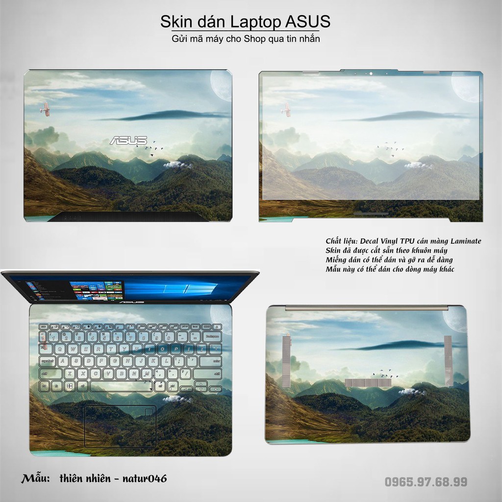 Skin dán Laptop Asus in hình thiên nhiên nhiều mẫu 2 (inbox mã máy cho Shop)