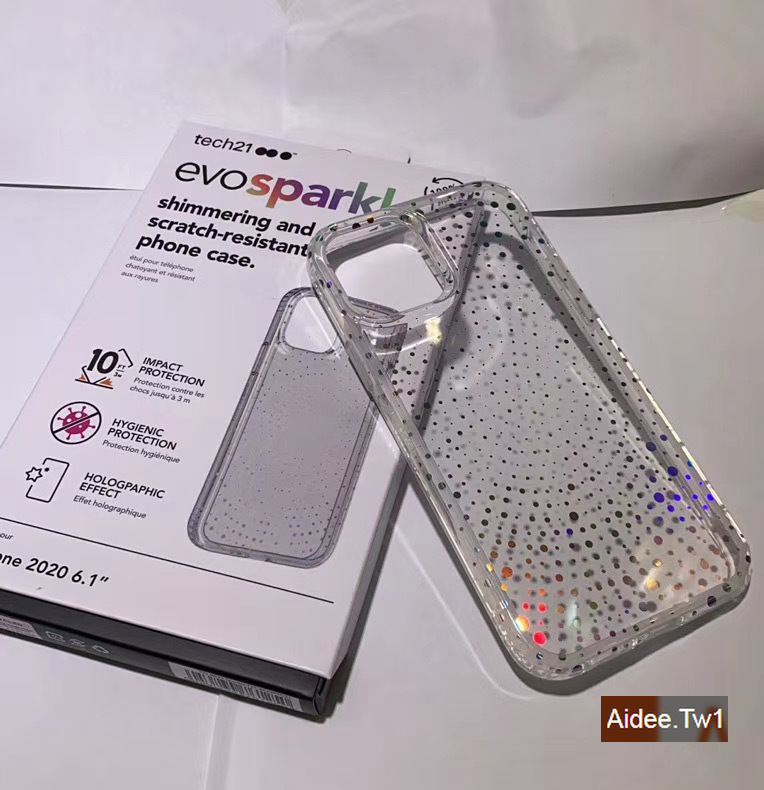 Ốp điện thoại chống rơi họa tiết BT21 Evo lấp lánh cho iPhone 12 / 12 pro / 12 pro Max