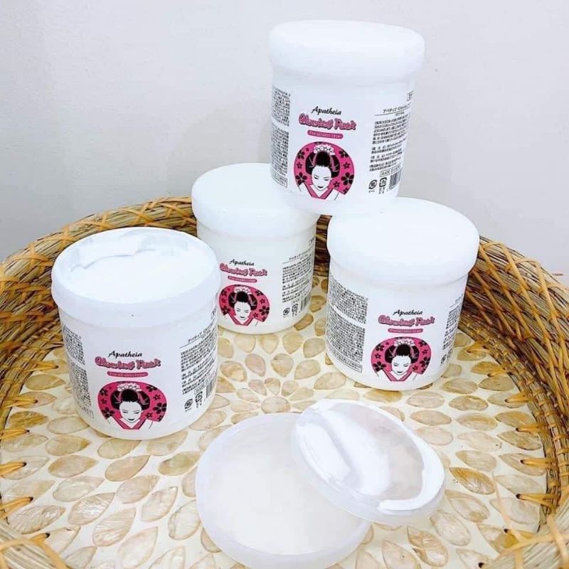 Kem Ủ trắng body cô gái Nhật GLOWING PACK ủ trắng mạnh mẽ an toàn - Hũ  500gr Hasuko