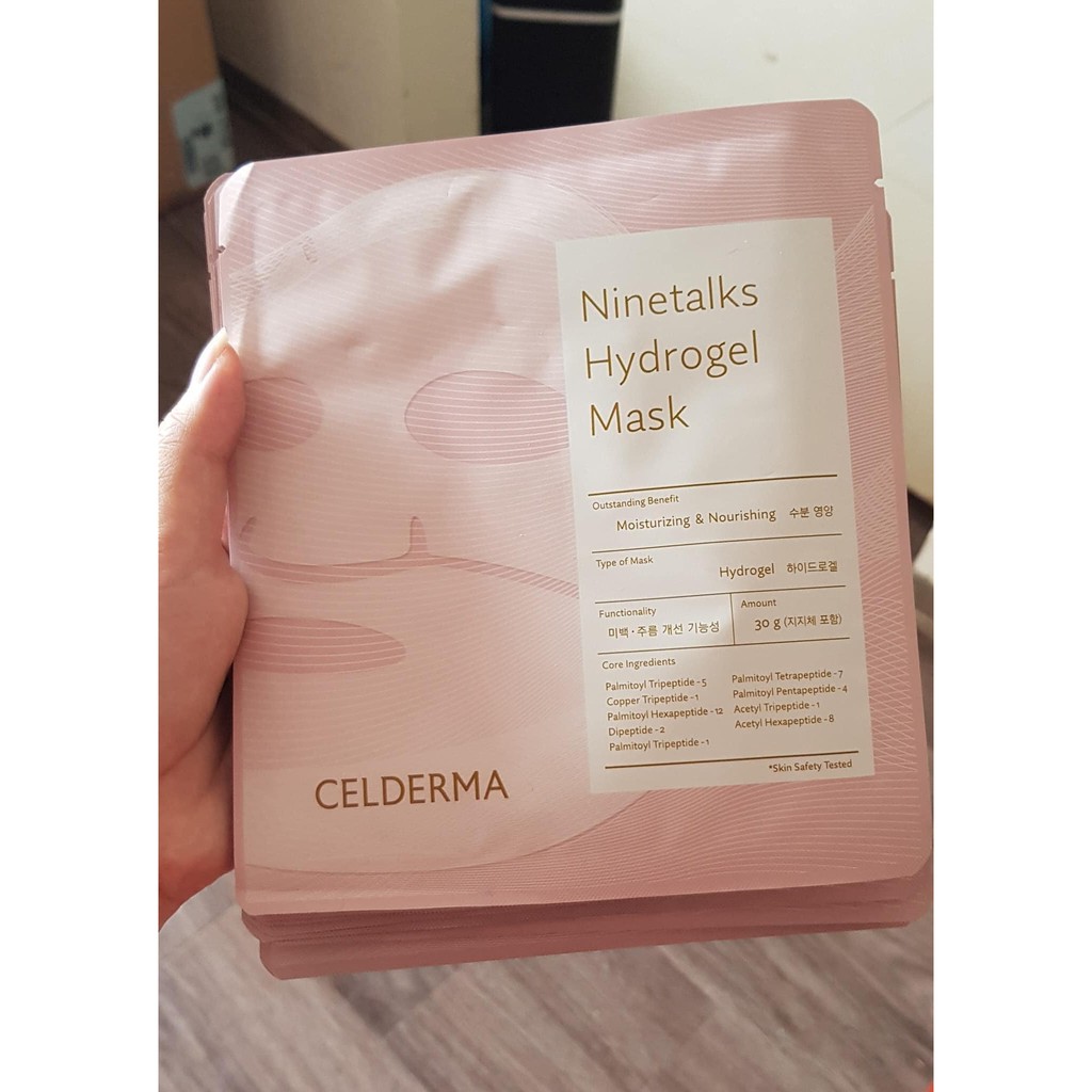 Mặt nạ thạch sinh học Celderma Ninetalks Hydrogel Mask.