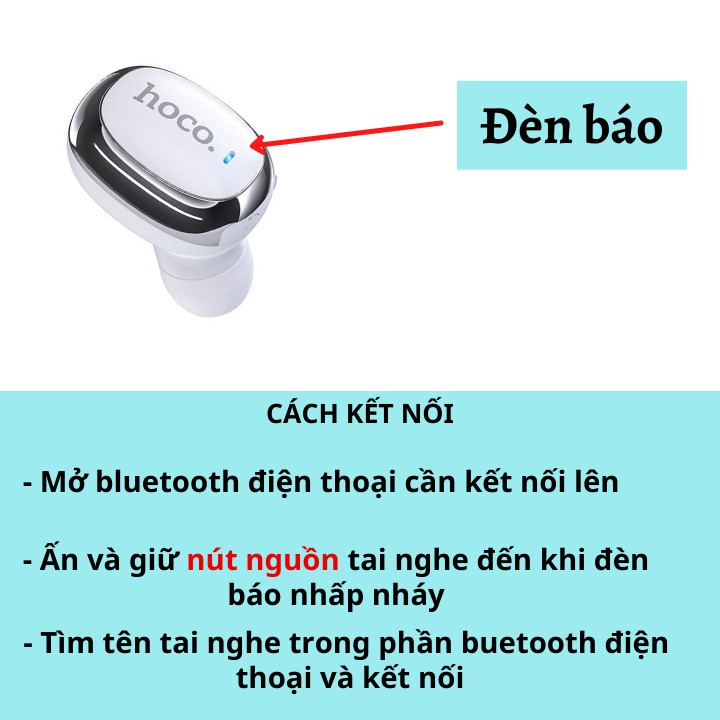 Tai Nghe Bluetooth Mini⚡️HOCO E54 ✔Âm Chất ✔Bluetooth 5.0 ✔Pin 4 Giờ ✔Nhỏ Gọn ✔Dễ Dàng Mang Theo [BẢO HÀNH ĐỔI MỚI]