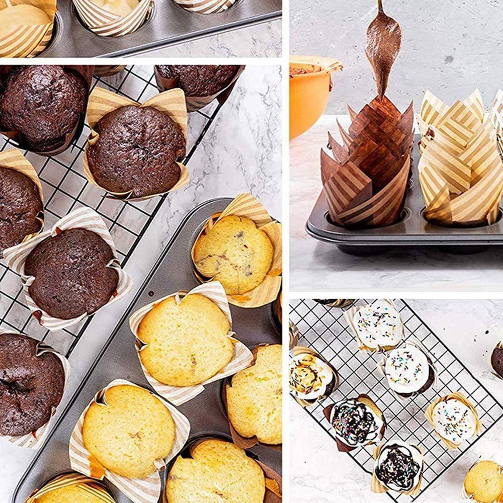 Bộ 100 cốc giấy CONOPERY tráng men dùng làm bánh cupcake/ lót bánh muffin