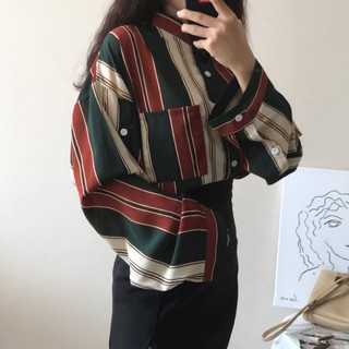 (ORDER) Áo sơ mi retro kẻ sọc