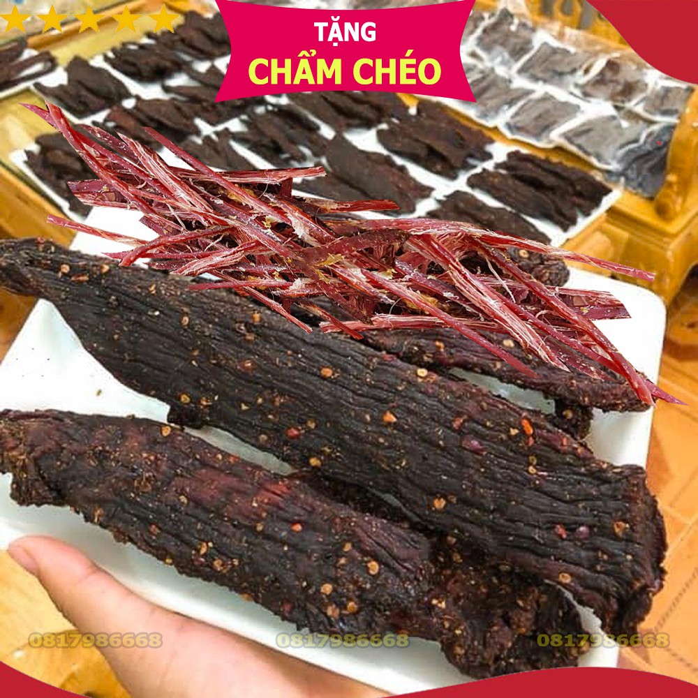 Thịt lợn gác bếp Tây Bắc (gói 200g) thịt heo khô hàng bao thơm ngon Tặng kèm chẩm chéo