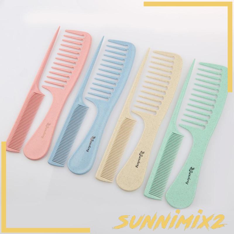 Lược Đuôi Chuột Răng Thưa Sunnimix2 Màu Hồng Cho Thợ Cắt Tóc