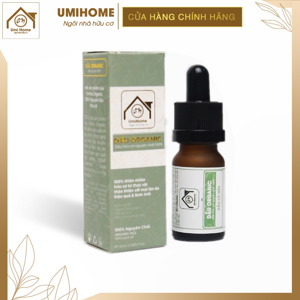 Dầu Lô Hội giúp sáng mịn, dưỡng ẩm phục hồi da UMIHOME nguyên chất | Aloe vera oil 100% Organic 10ML