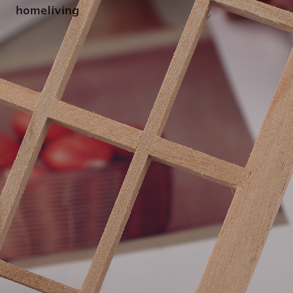 Mô Hình Khung Cửa Sổ 12 Nấc Bằng Gỗ Tỉ Lệ 1: 12 Trang Trí Nhà Búp Bê