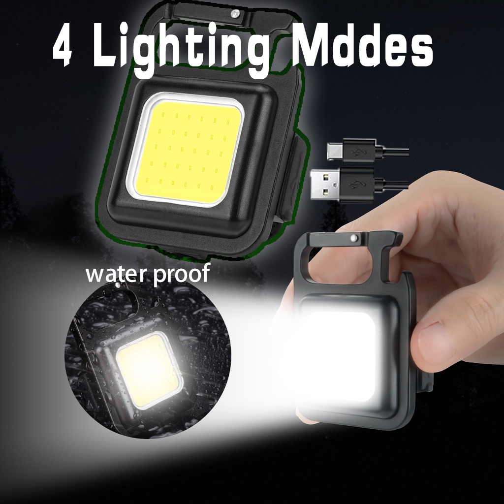 Đèn Pin LED Loại Nhỏ Cổng Sạc USB Dùng Cho Cắm Trại Ngoài Trời