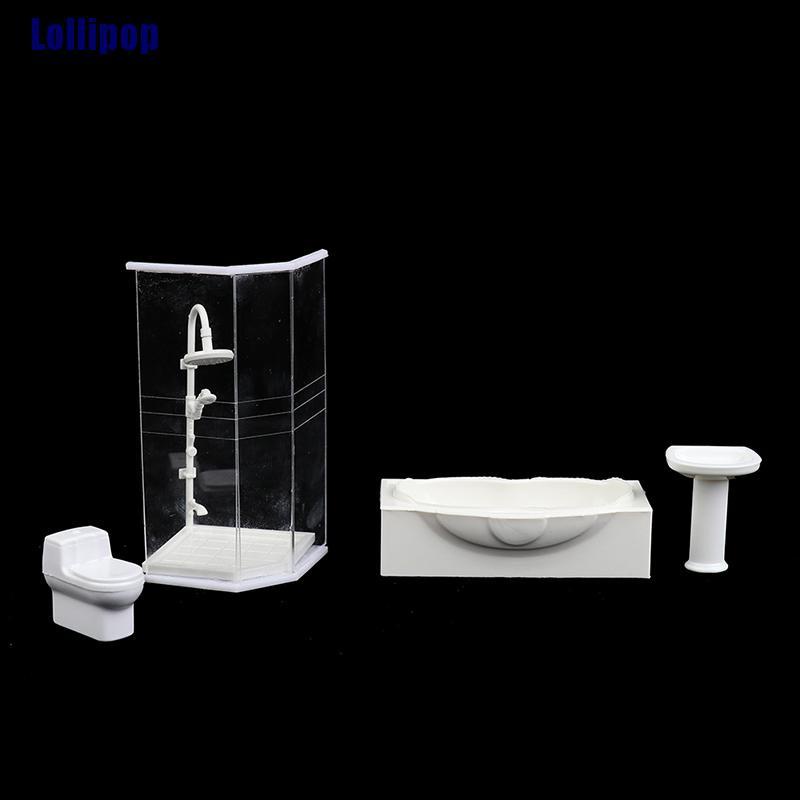 Bộ trang trí phòng tắm mini tỉ lệ 1:25 trang trí nhà búp bê