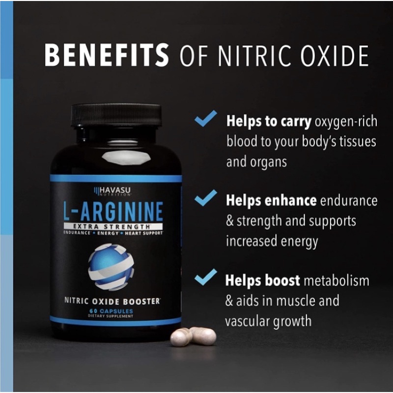 Viên uống tăng cường sinh lý Havasu Nutrition L-Arginine 60/120 viên USA