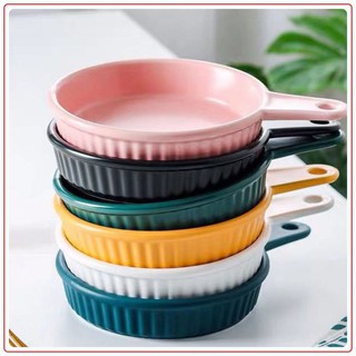 Chảo sứ Màu trang trí món ăn, decor bàn ăn