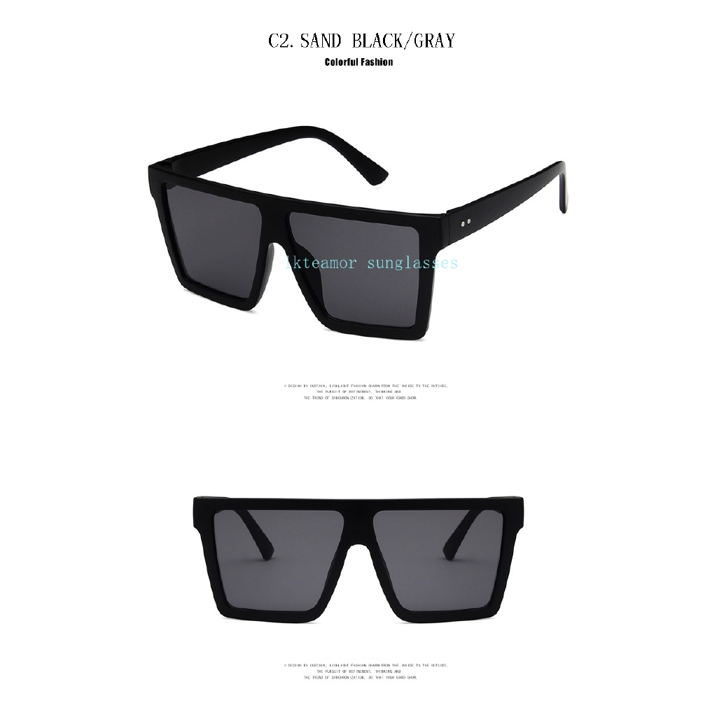 Mắt kính gọng lớn chống nắng UV400 chắn gió thời trang cho nữ