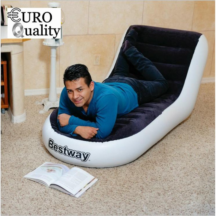 Ghế sofa lười bơm hơi Bestway, sofa vải nhung kèm bơm hơi điện