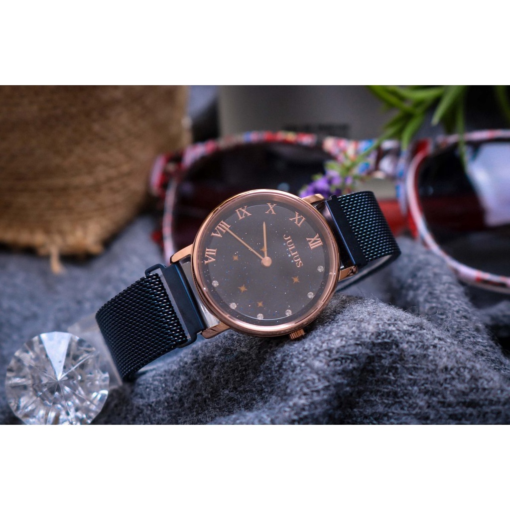 Đồng Hồ Nữ JS-037A JS-037B JS-037C Kính Sapphire Dây Nam Châm Hàn Quốc