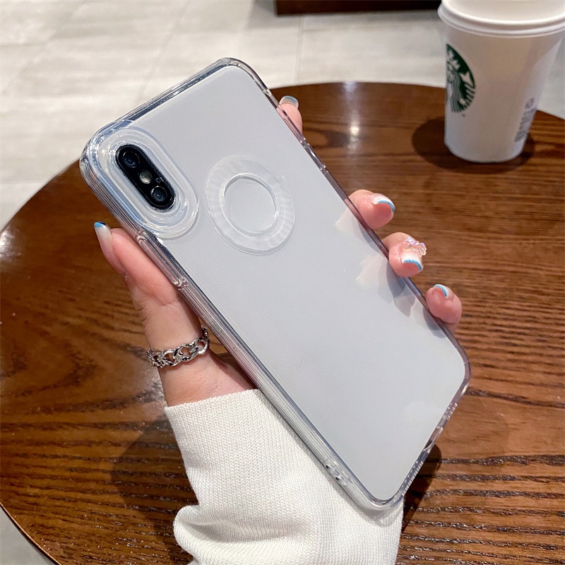Ốp Điện Thoại Mềm Trong Suốt Viền Thẳng Bảo Vệ Camera Cho iPhone X XR XS MAX 7 8 6 6s Plus se 2020 2022