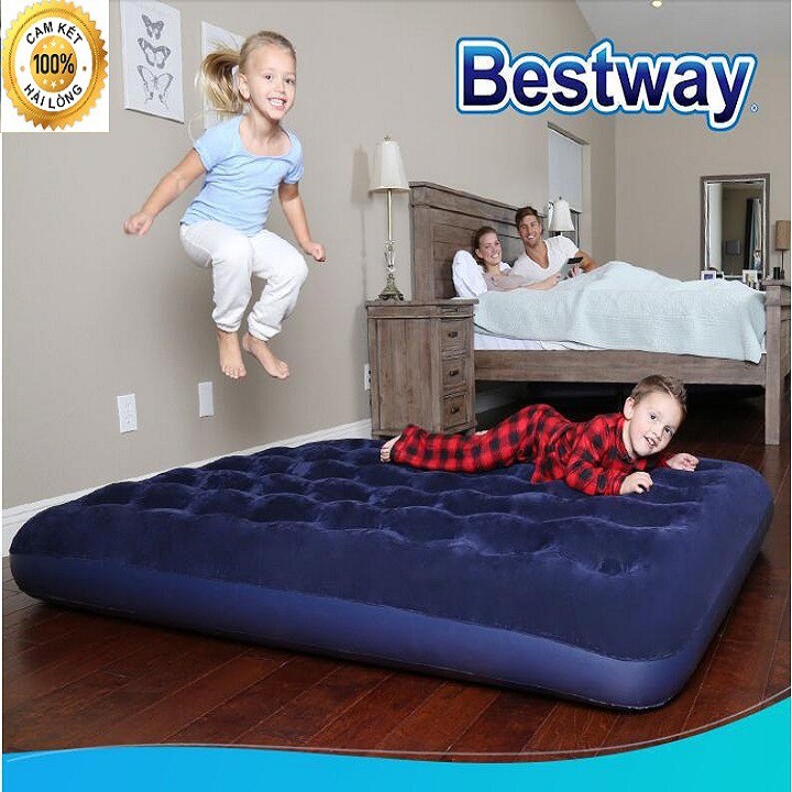 Nệm hơi -đệm hơi cao cấp BestWay kích thước 1,5M X 2M X 22CM VÀ 1,8M X 2 M X 22CM Kèm bơm điện 2 chiều.